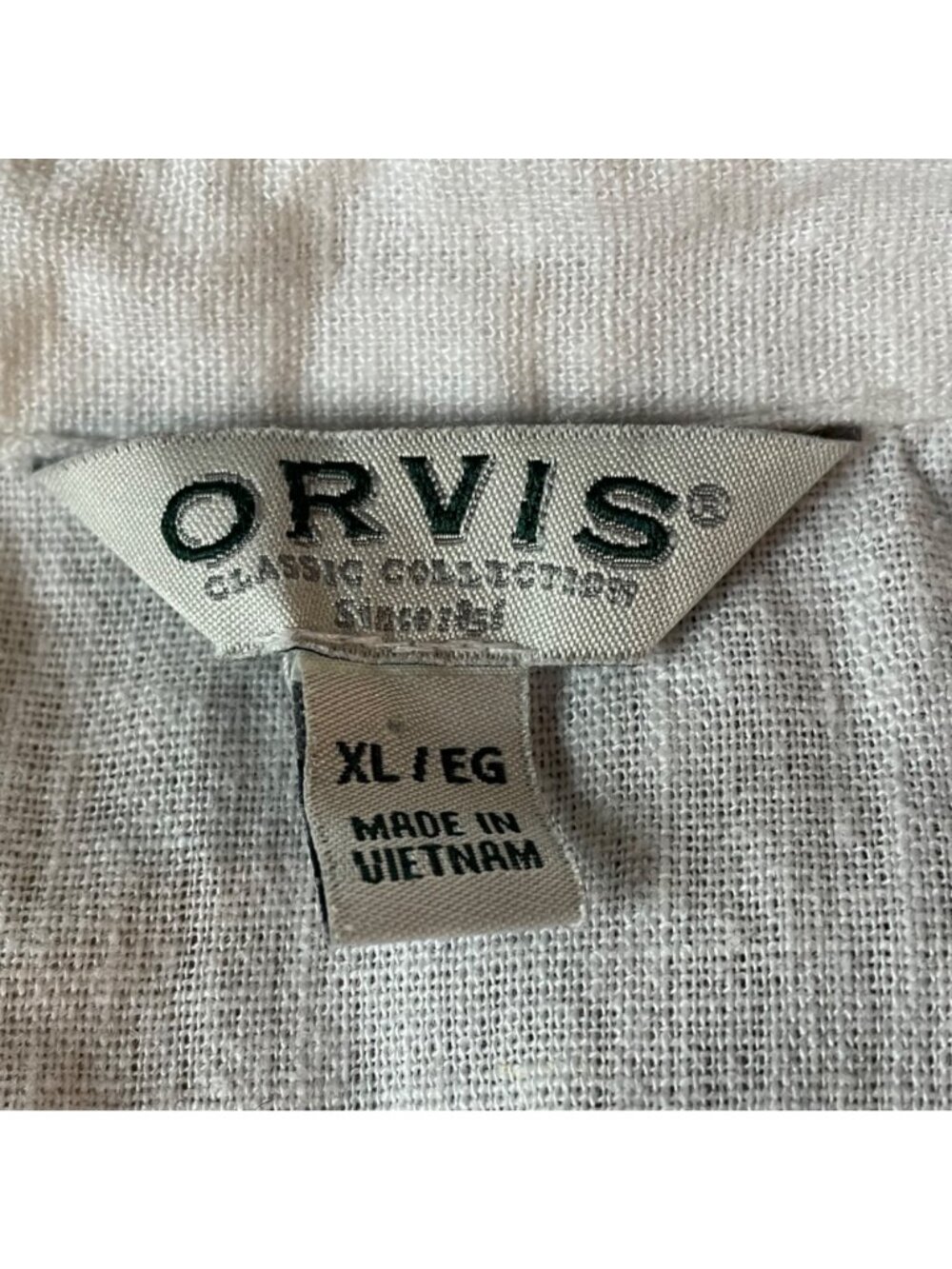 Orvis Linen Blend Button Up Shirt Sz XL Coastal Minimalist Quiet Luxury Capsule - Picture 5 of 5